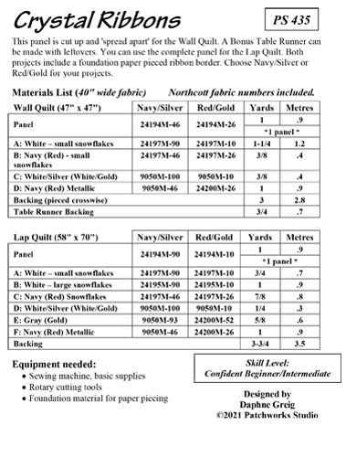 PS435 Crystal Ribbons Supply List