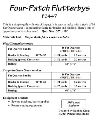 PS447 Four-Patch Flutterbys