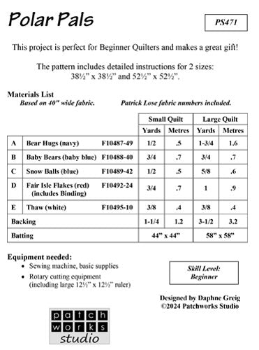 PS471-Polar Pals - Supply List